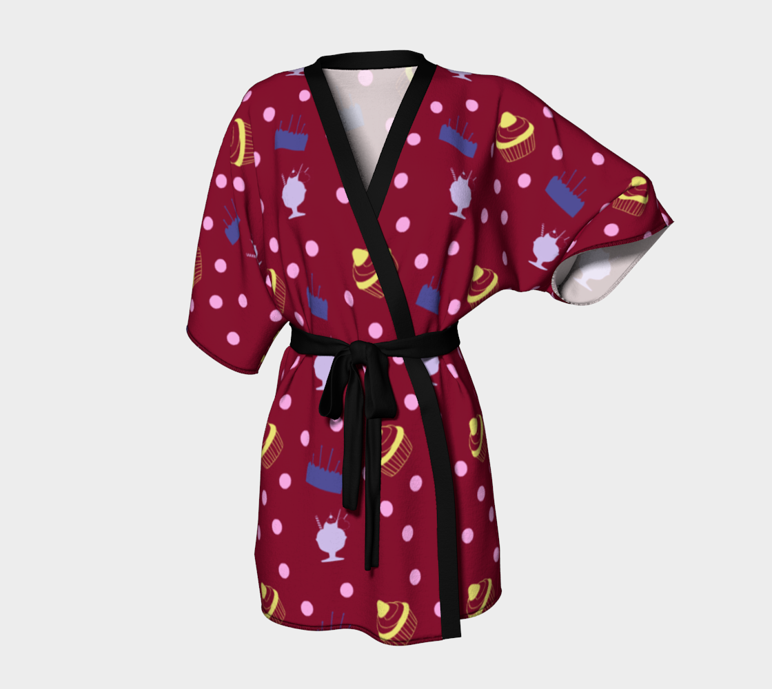 cakes and sundaes red Kimono