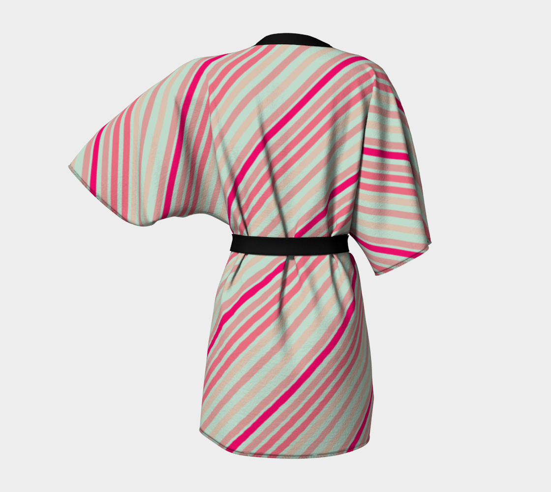 candy diagonal lines Kimono