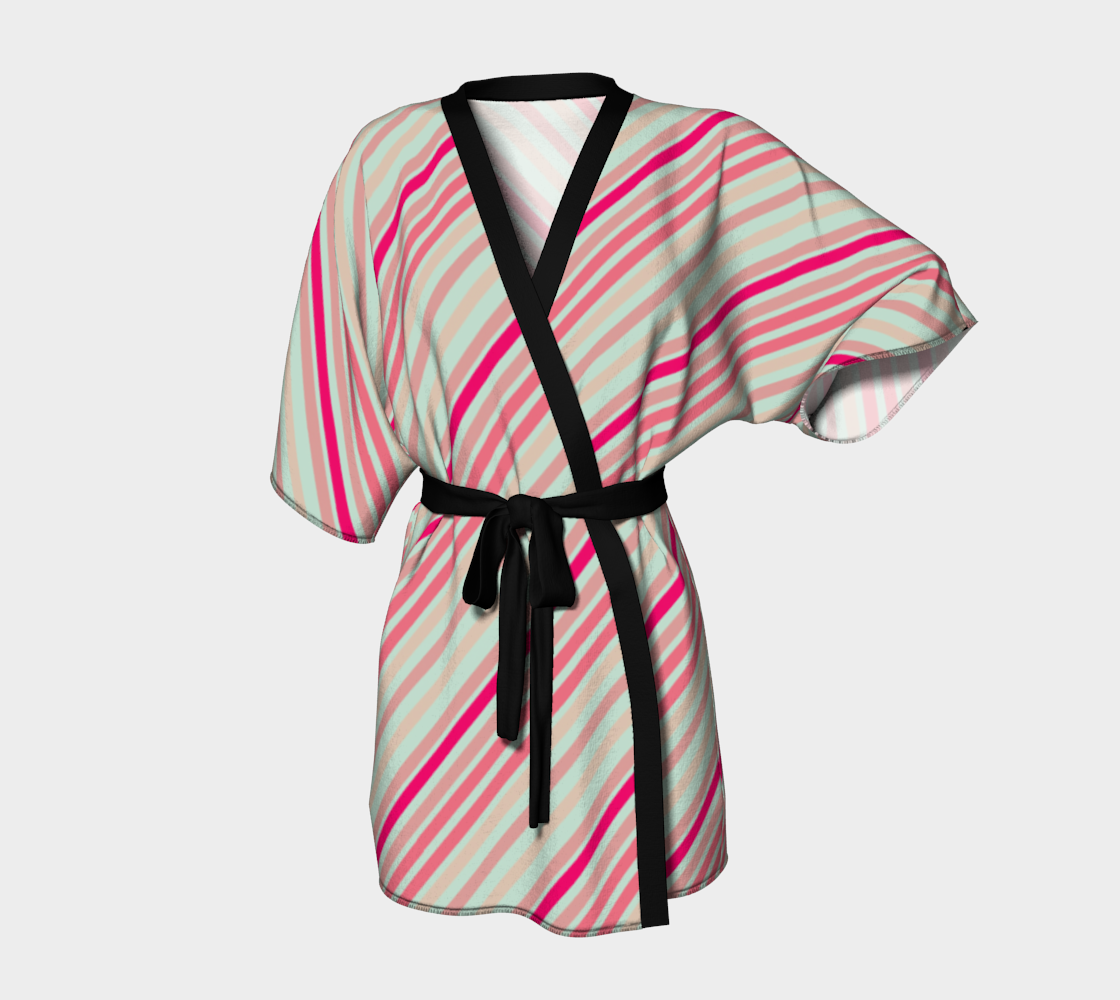 candy diagonal lines Kimono