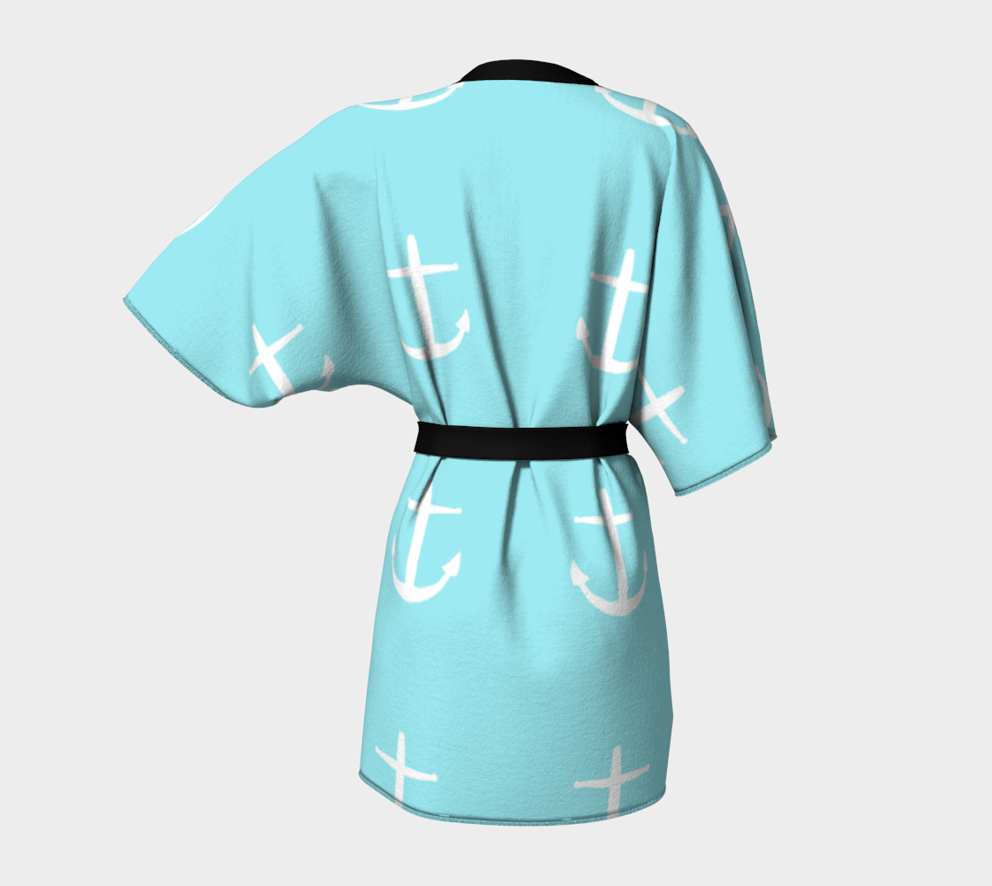 aqua anchor Kimono