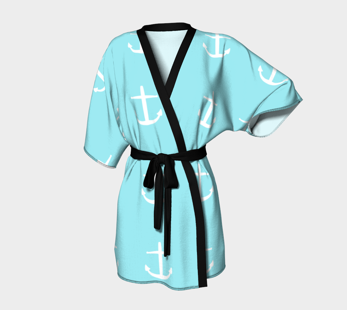 aqua anchor Kimono