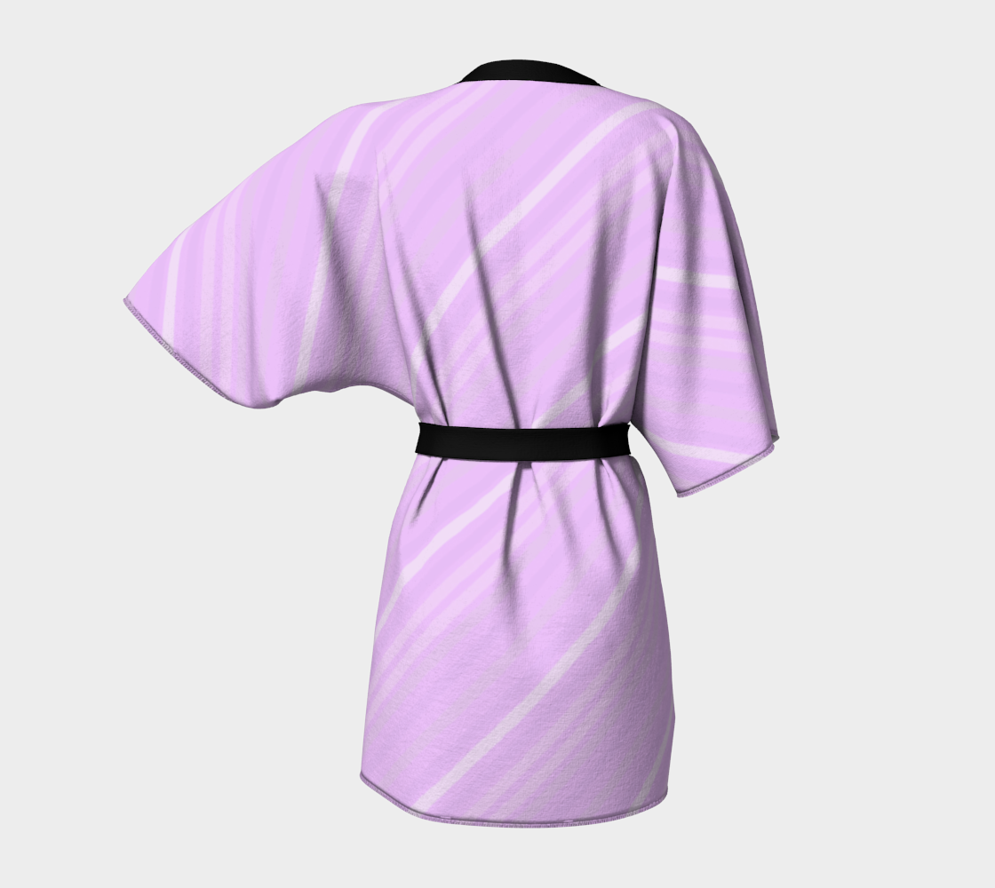 lilac diagonal lines Kimono