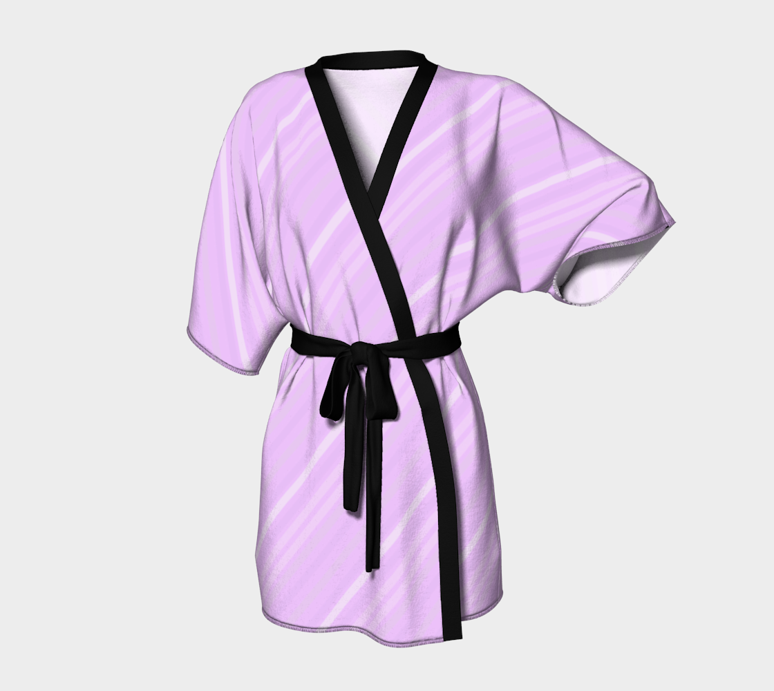 lilac diagonal lines Kimono