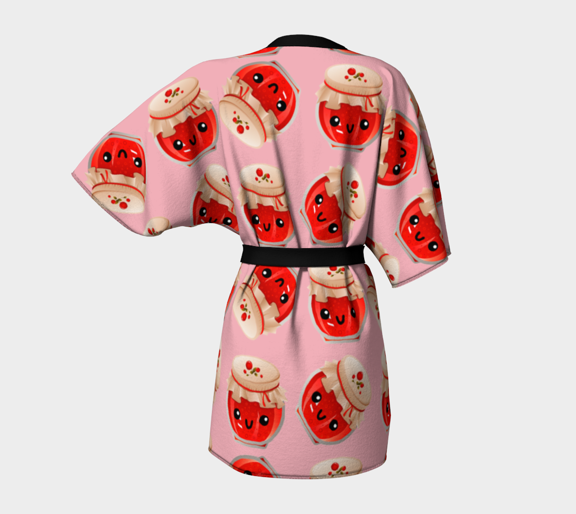 kawaii jam jar pattern pink Kimono