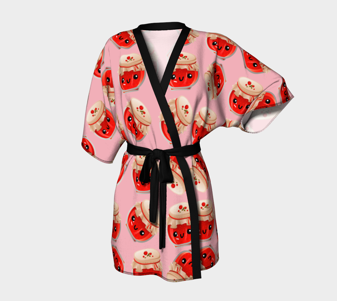 kawaii jam jar pattern pink Kimono