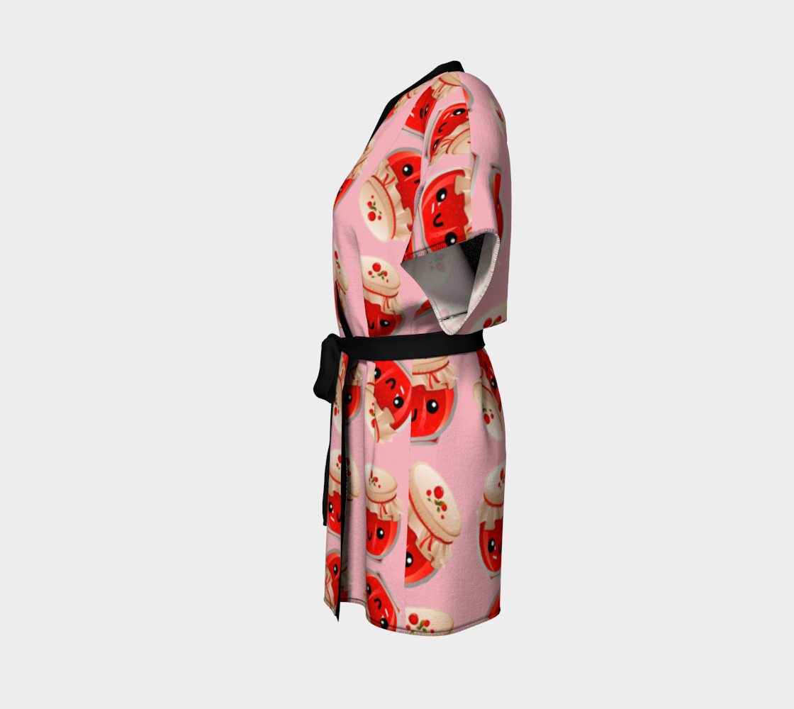 kawaii jam jar pattern pink Kimono