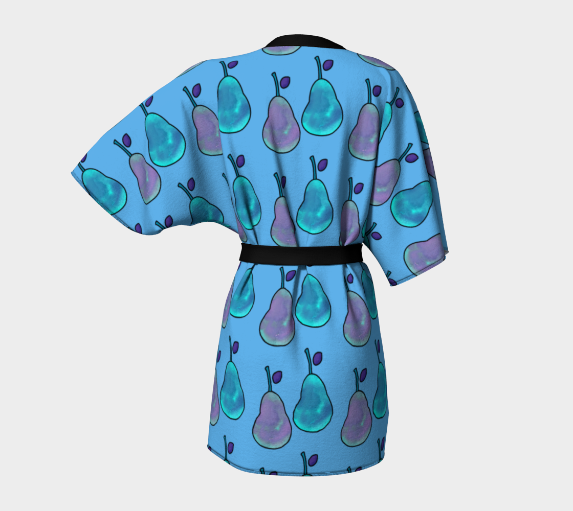 pears aqua Kimono