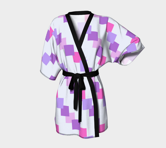 geometric squares Kimono