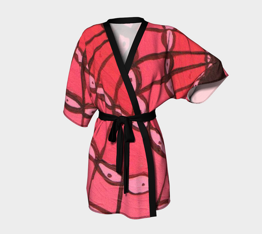 red fan Kimono