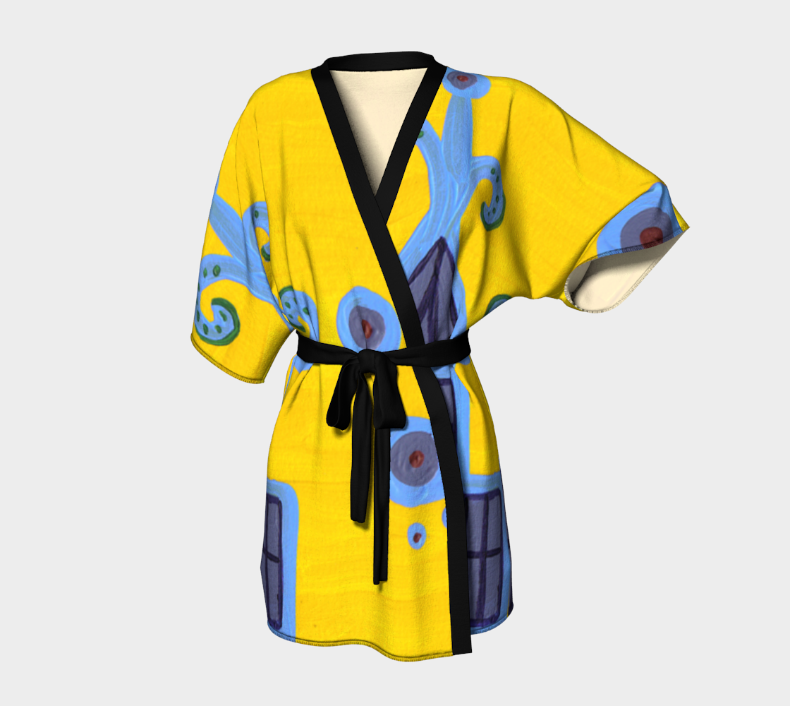 blue house Kimono