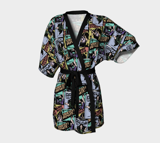 comic books pattern Kimono