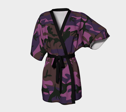 Camouflage violet Kimono