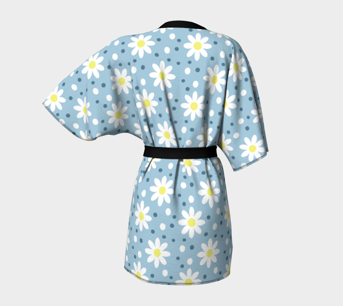 daisy dots light blue Kimono