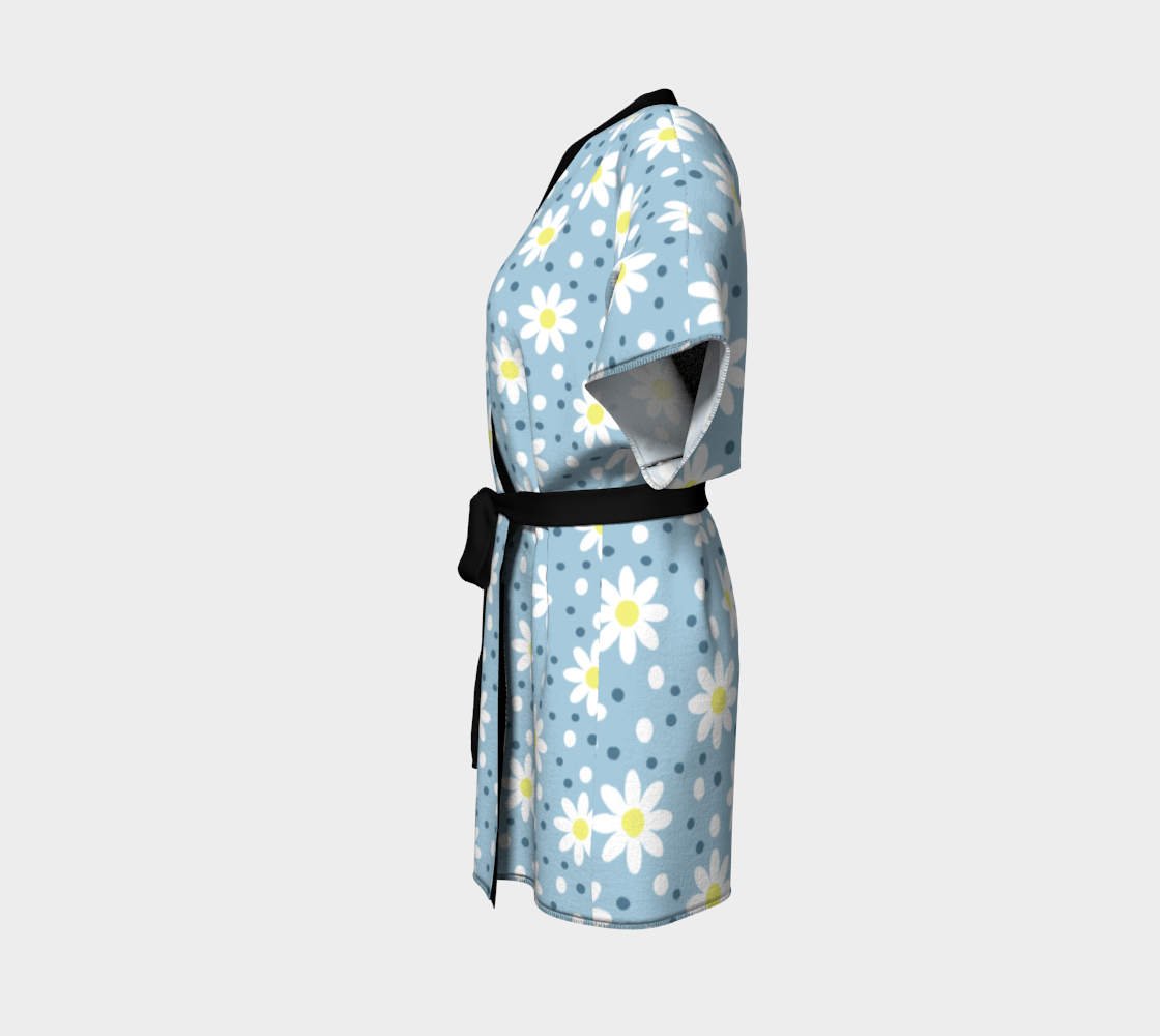 daisy dots light blue Kimono