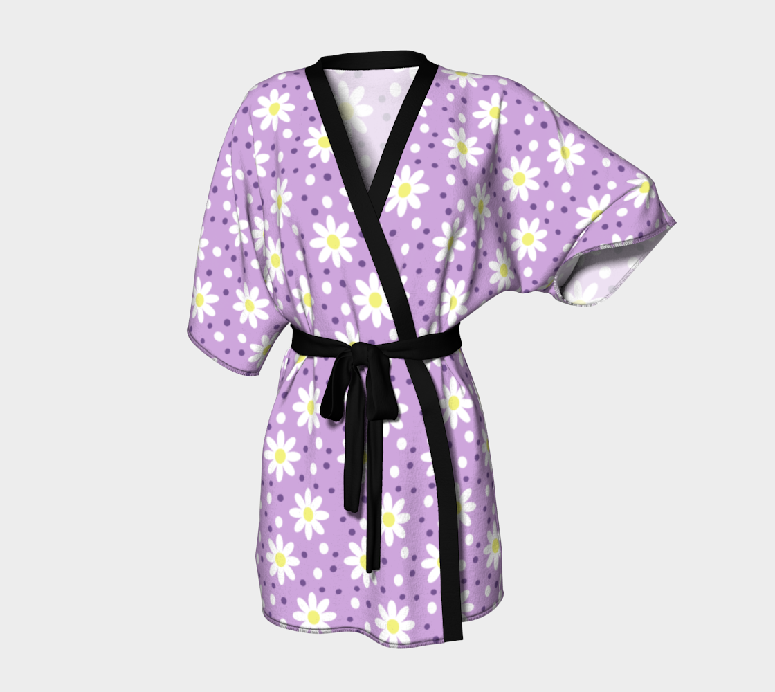 daisy dots lilac Kimono