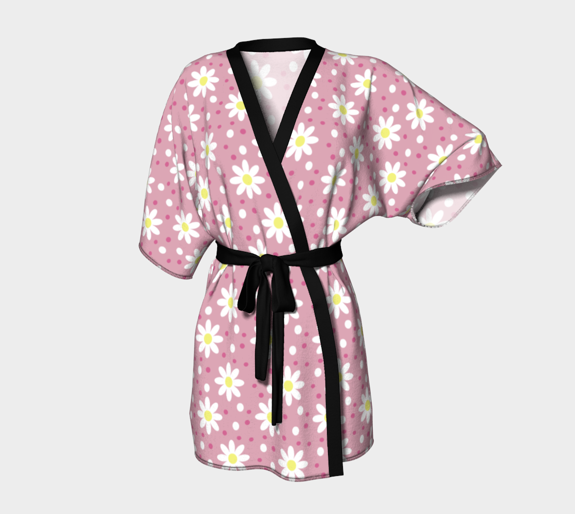 daisy dots pink Kimono