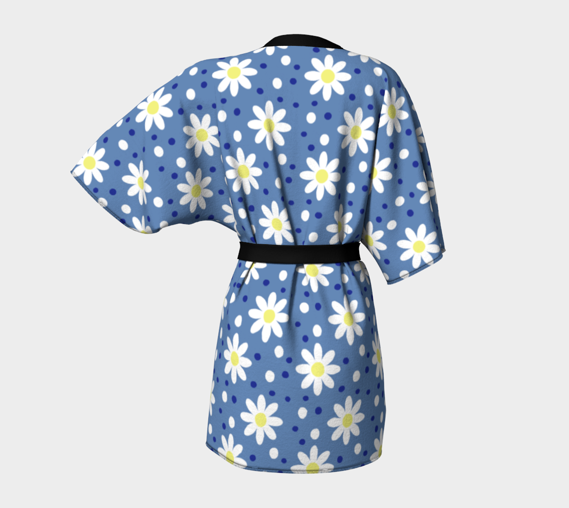 daisy dots blue Kimono