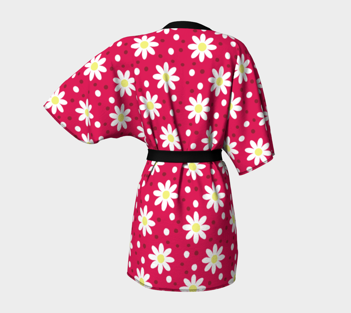 daisy dots light red Kimono