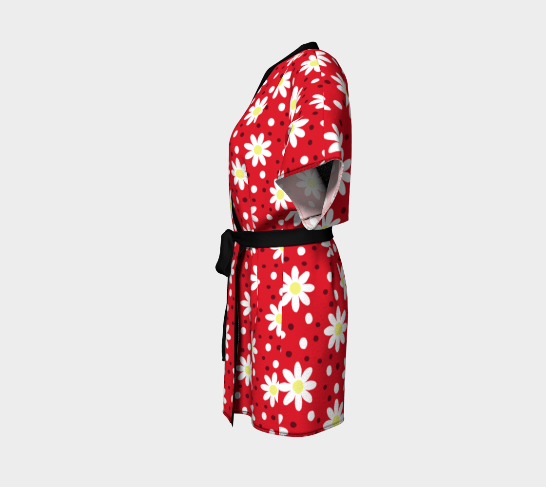 daisy dots red Kimono