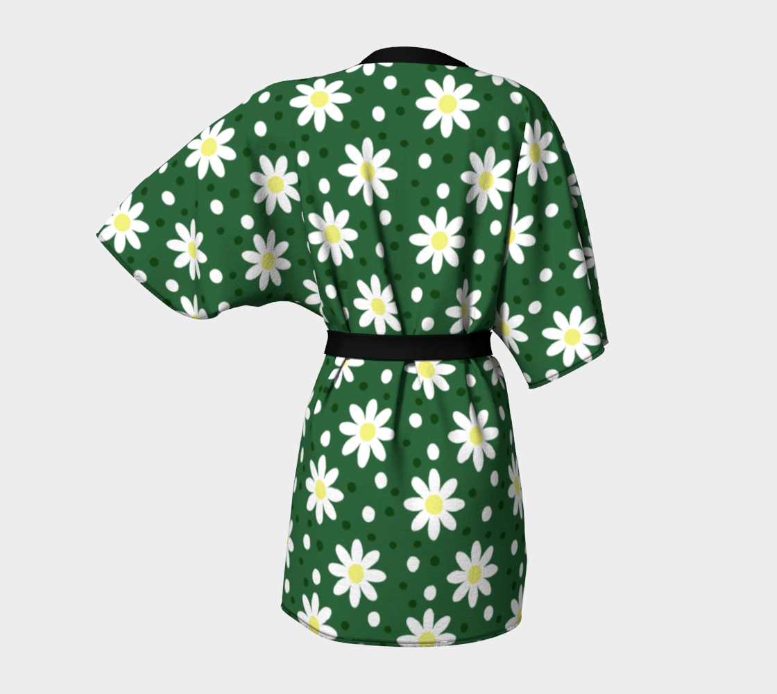 daisy dots green Kimono