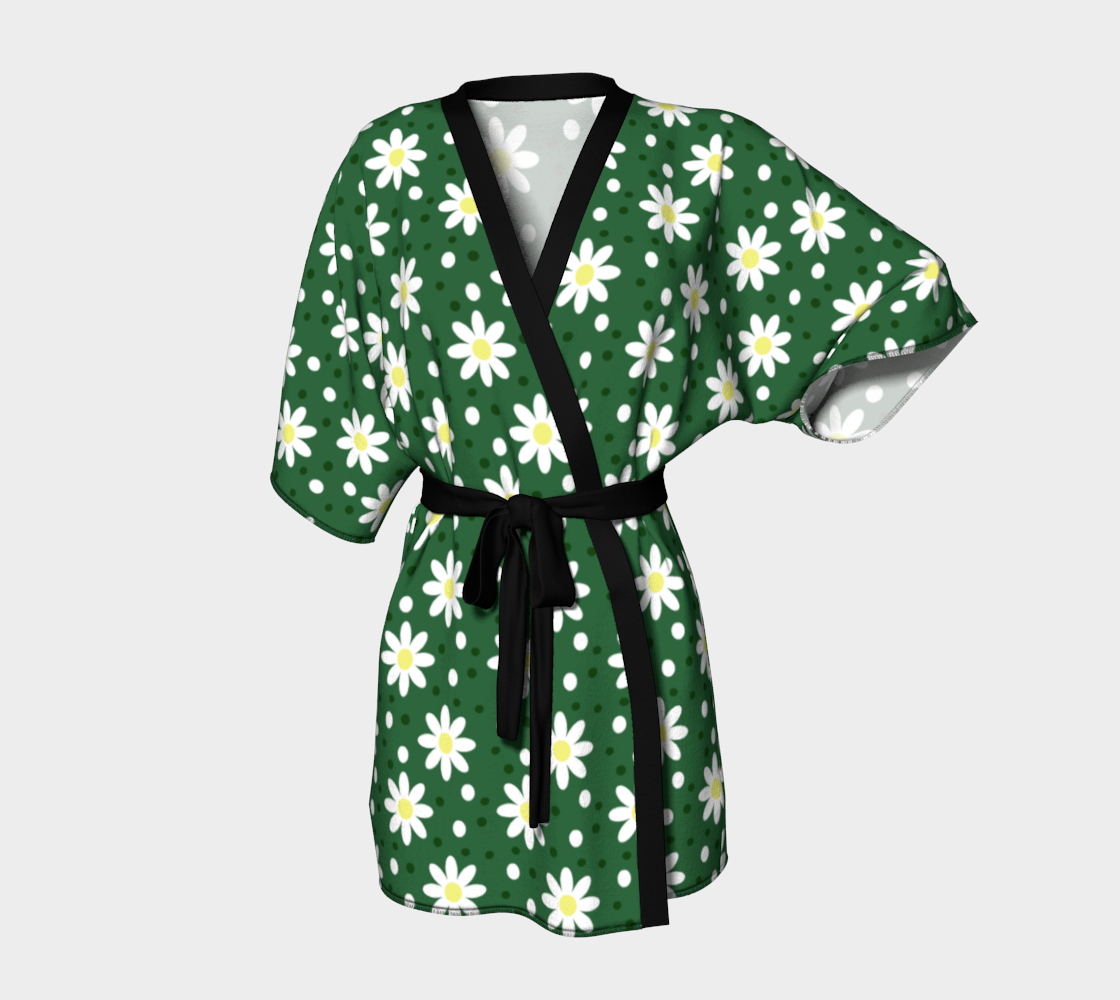 daisy dots green Kimono