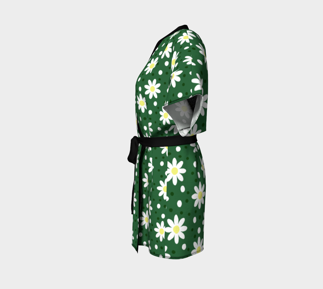 daisy dots green Kimono