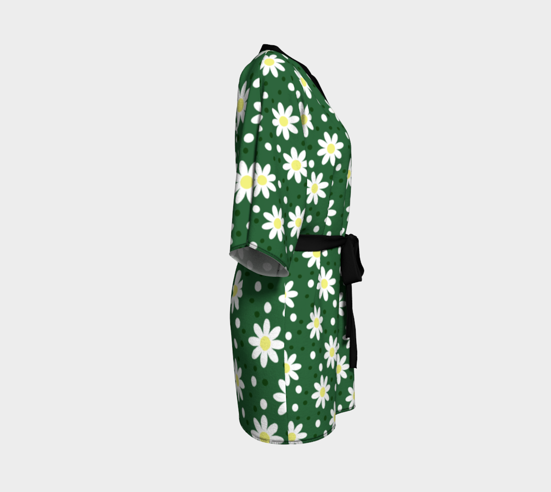 daisy dots green Kimono