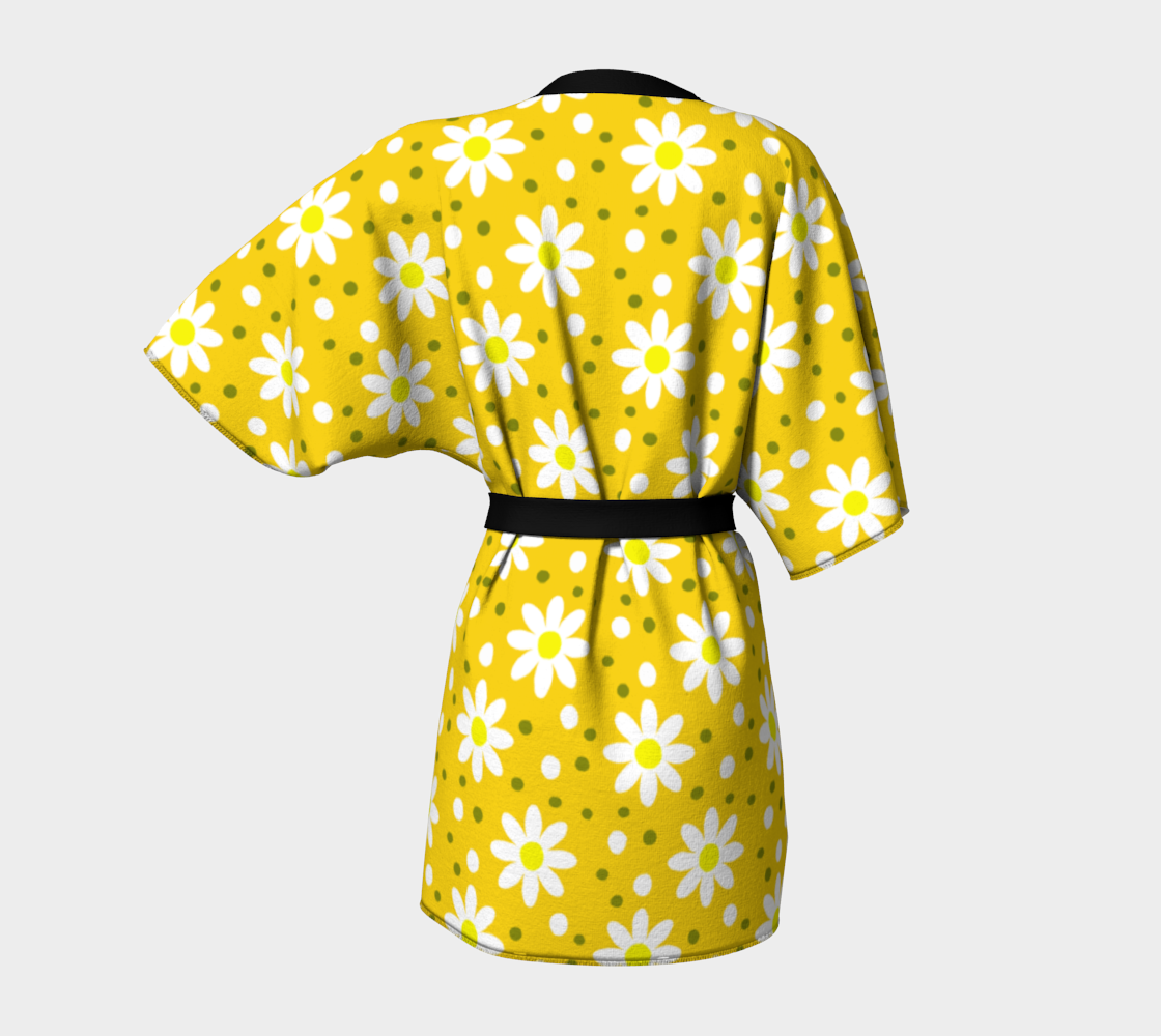 daisy dots yellow  Kimono