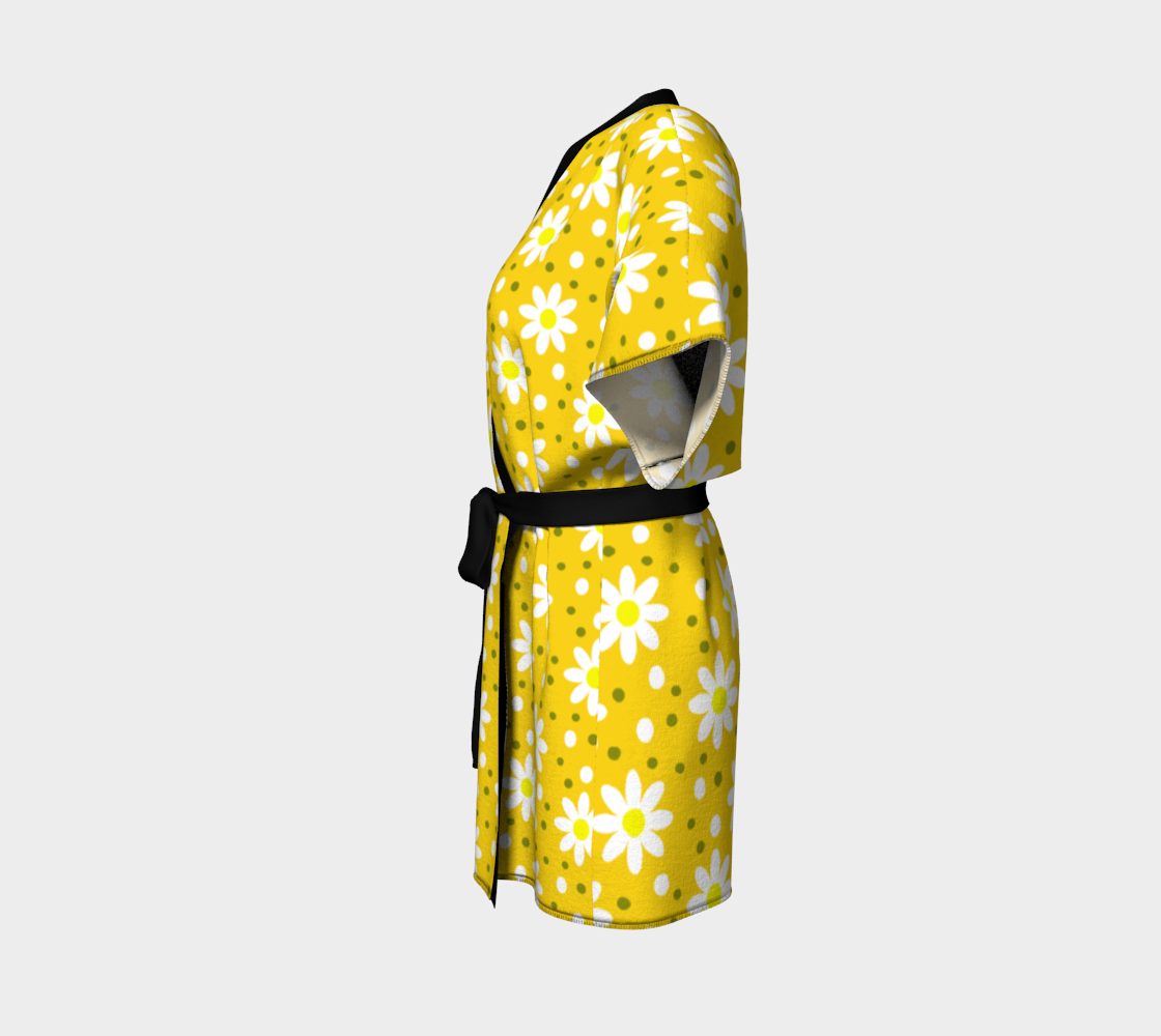 daisy dots yellow  Kimono