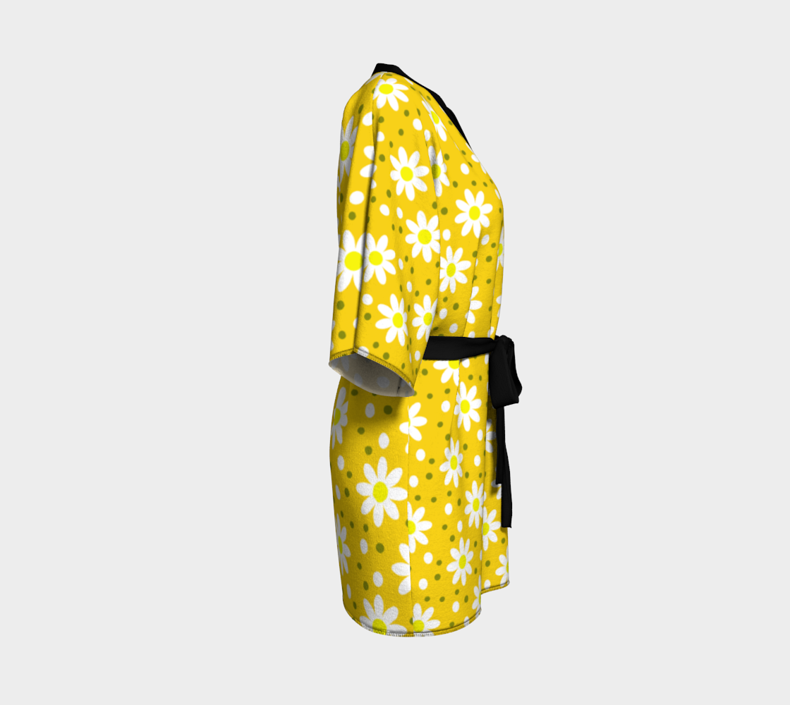 daisy dots yellow  Kimono