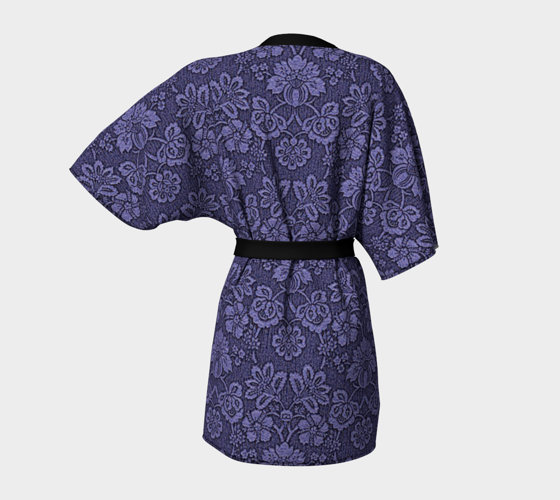 damask purple Kimono