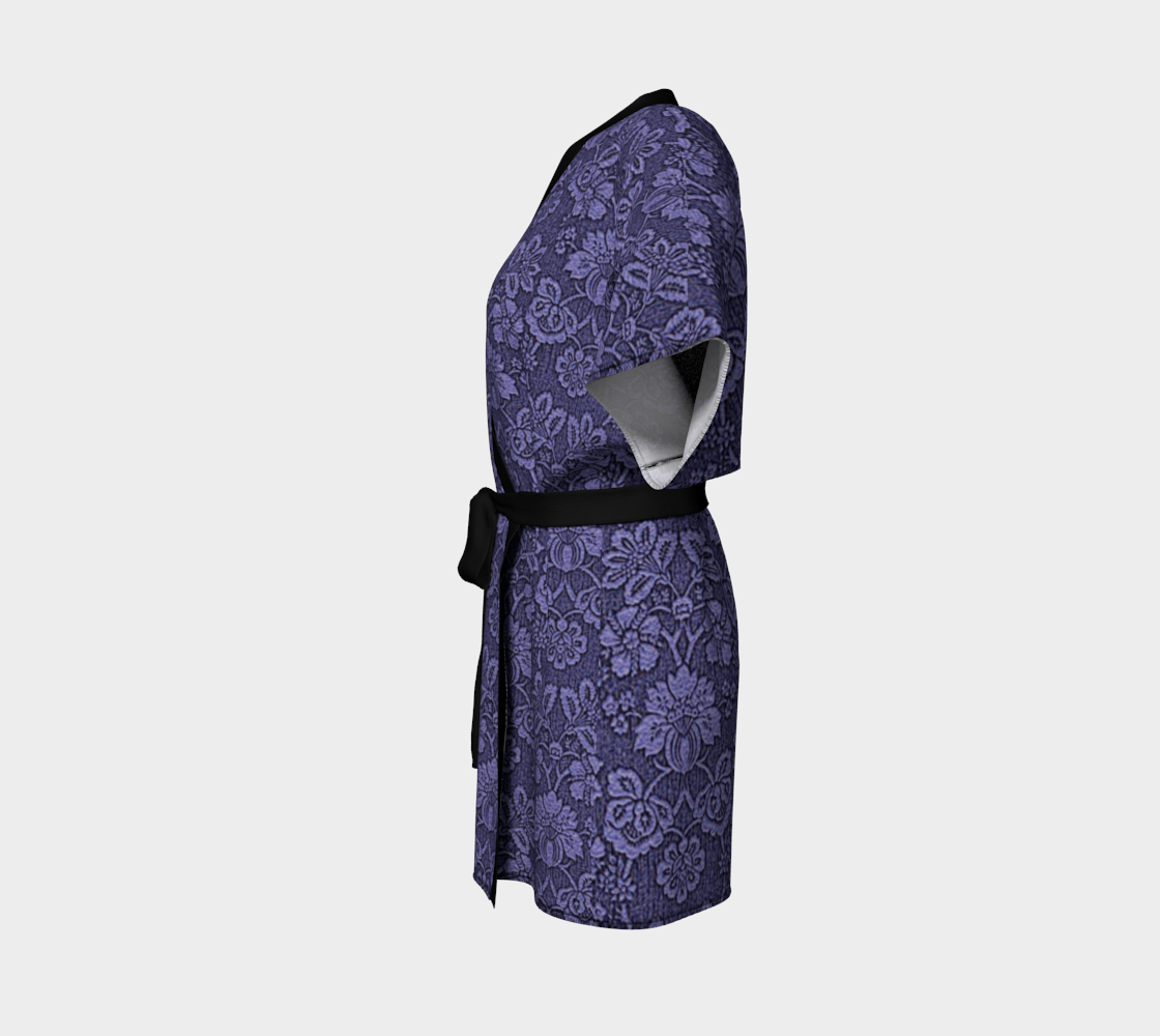 damask purple Kimono