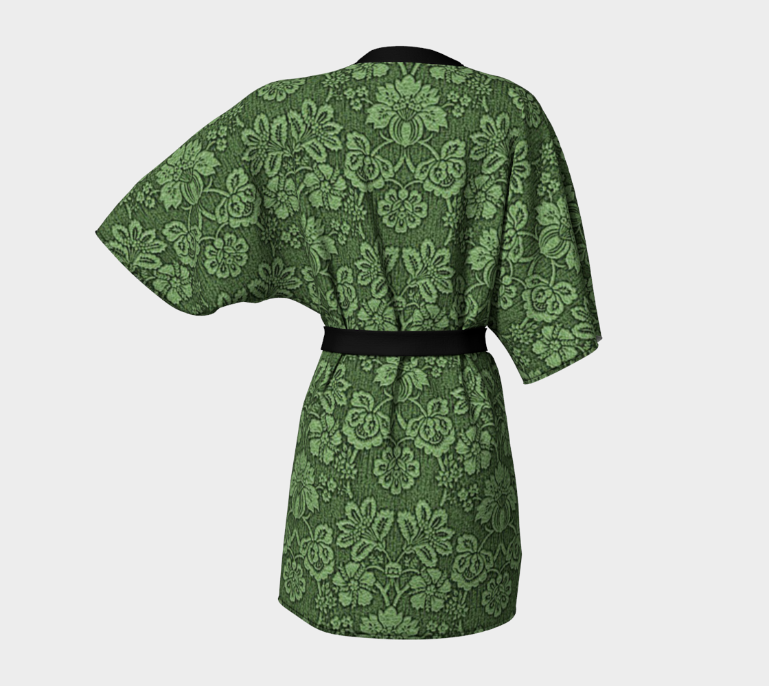 damask green Kimono