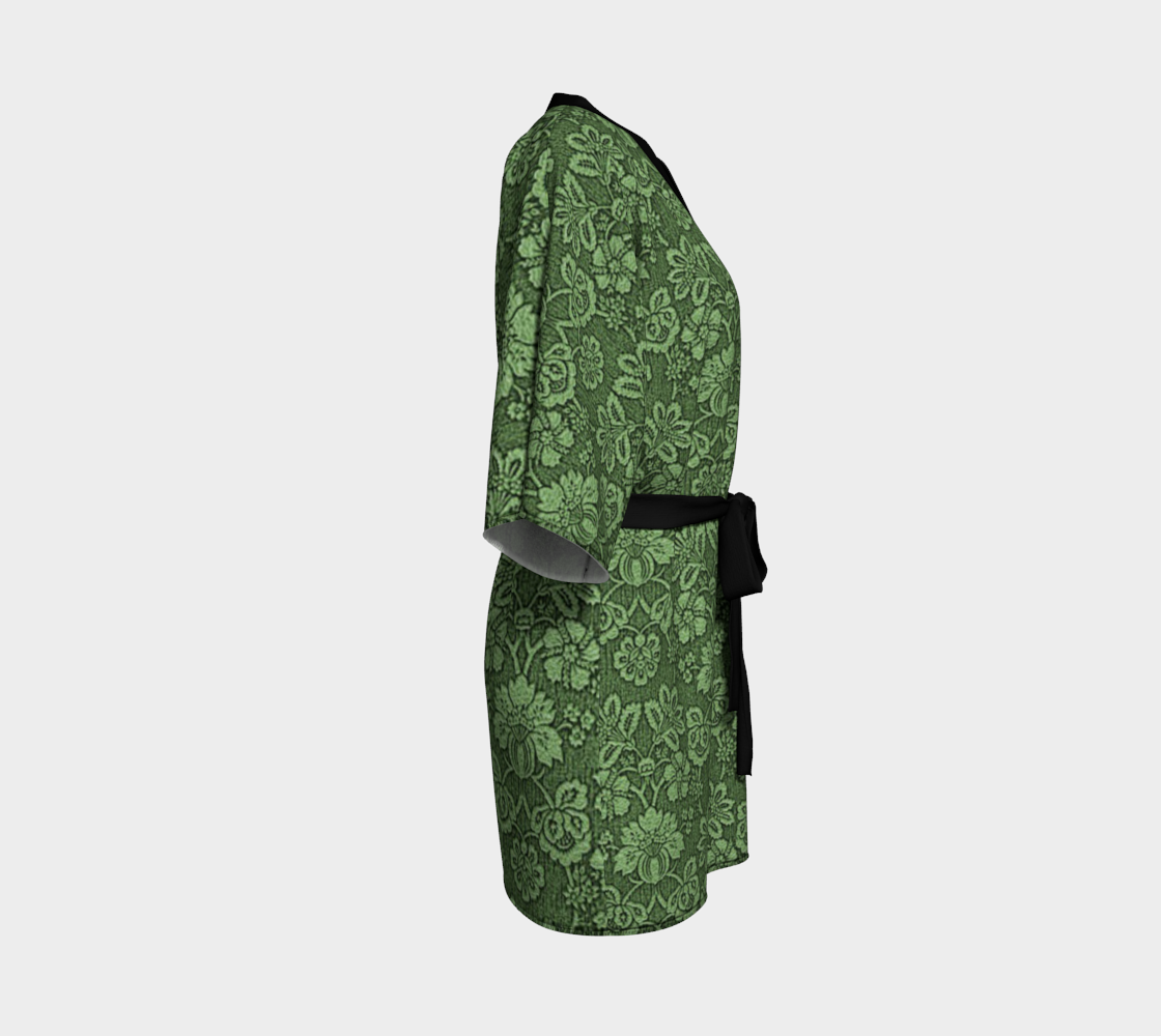 damask green Kimono