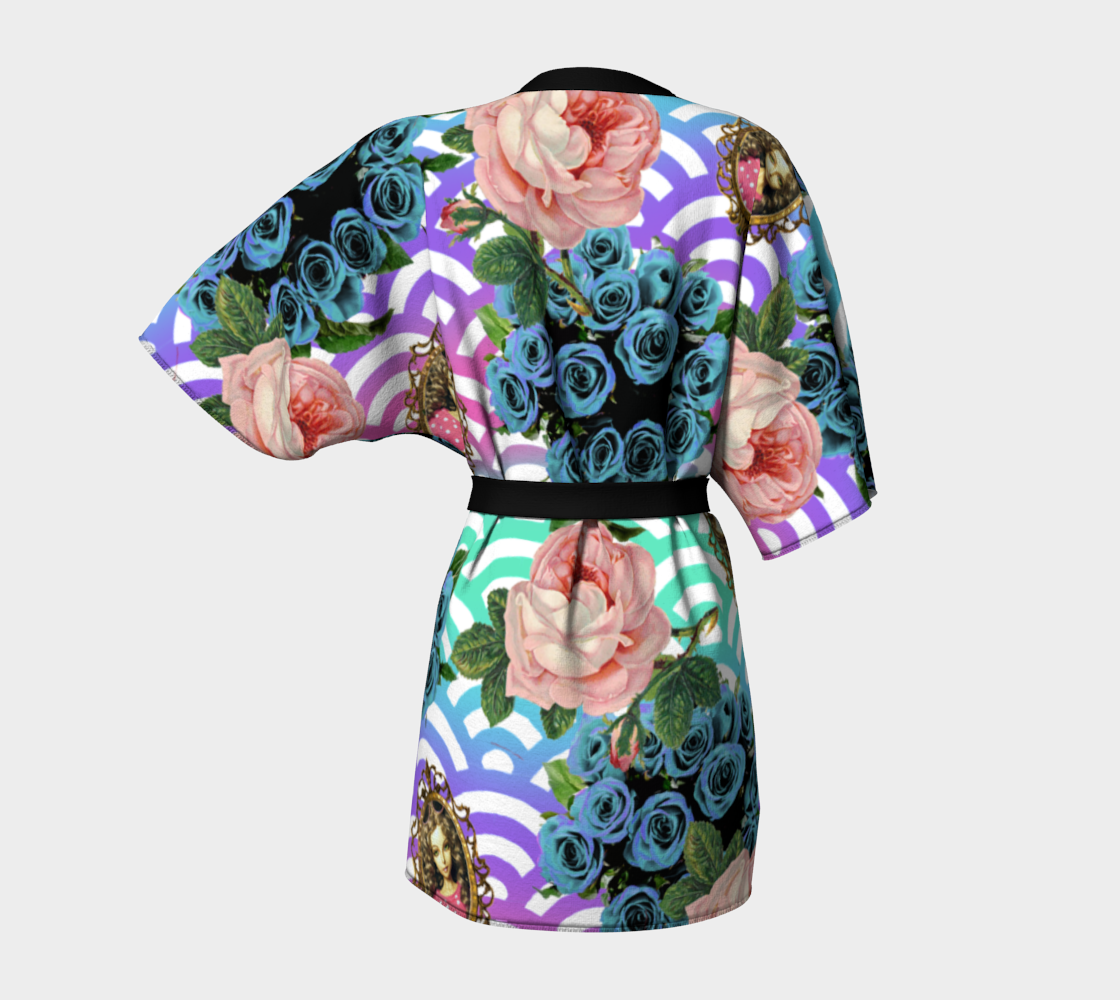 floral waves Kimono