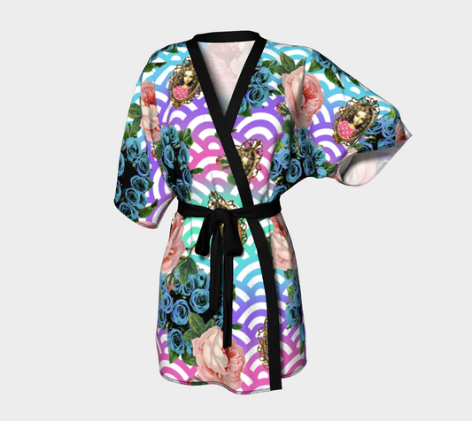 floral waves Kimono