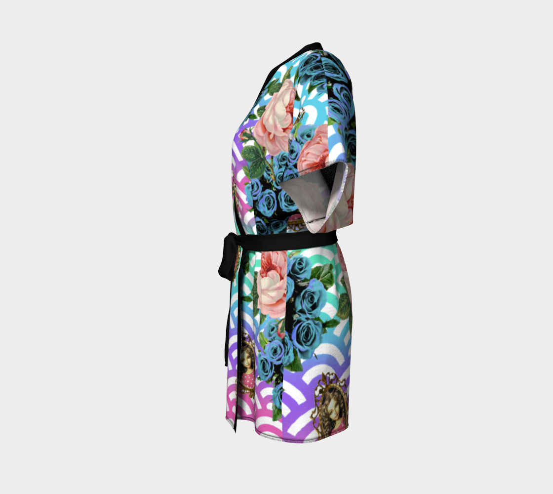 floral waves Kimono