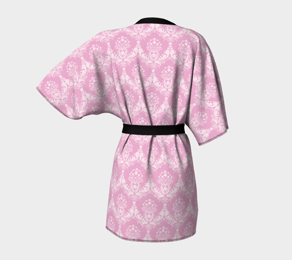 damask pink Kimono