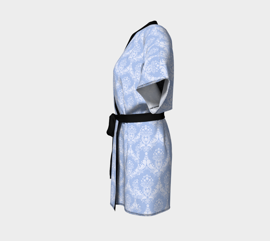 damask light blue Kimono