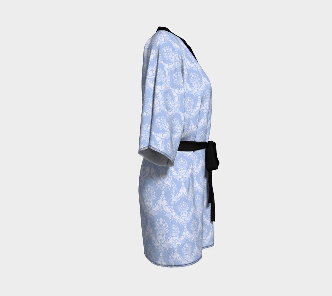 damask light blue Kimono