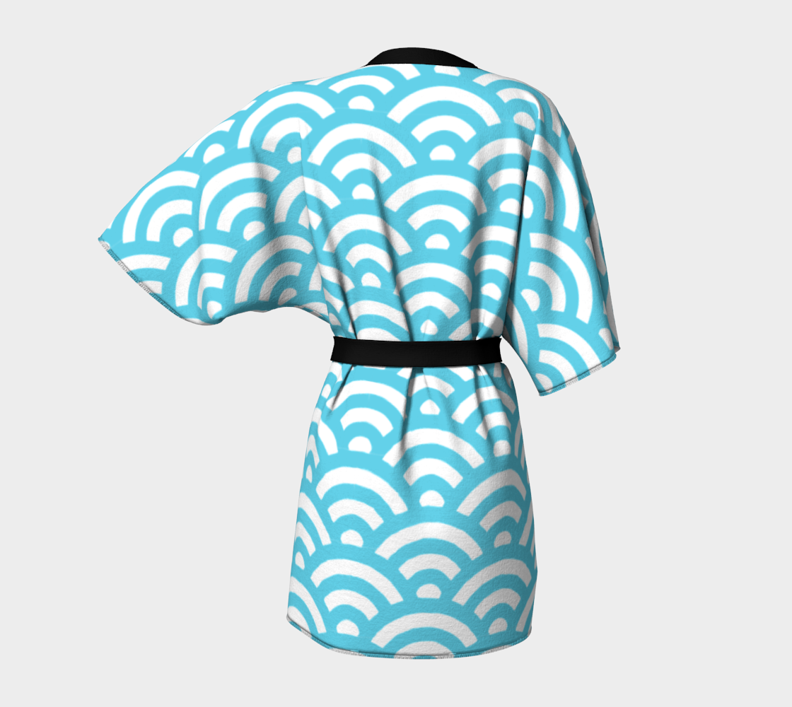 blue waves Kimono