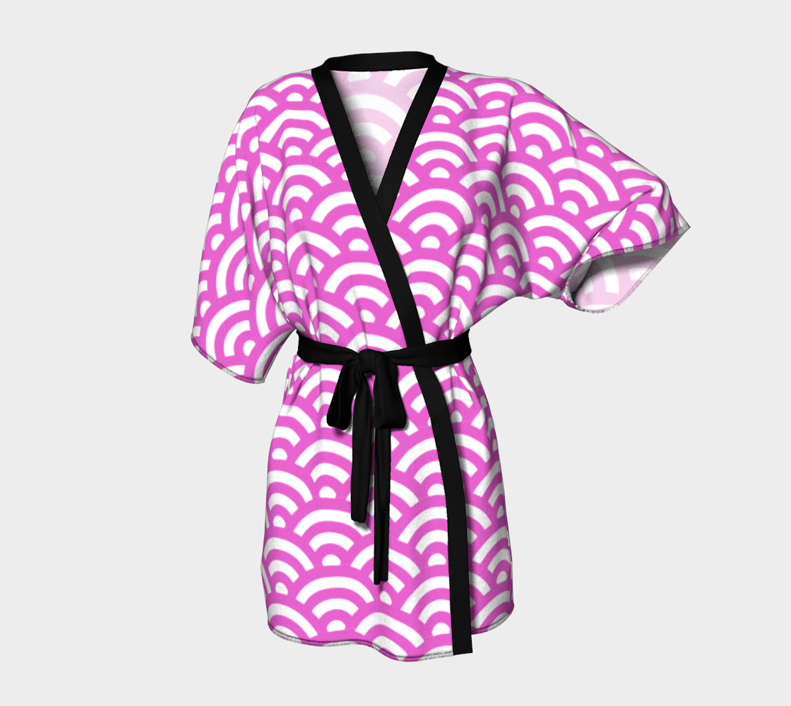 pink waves Kimono