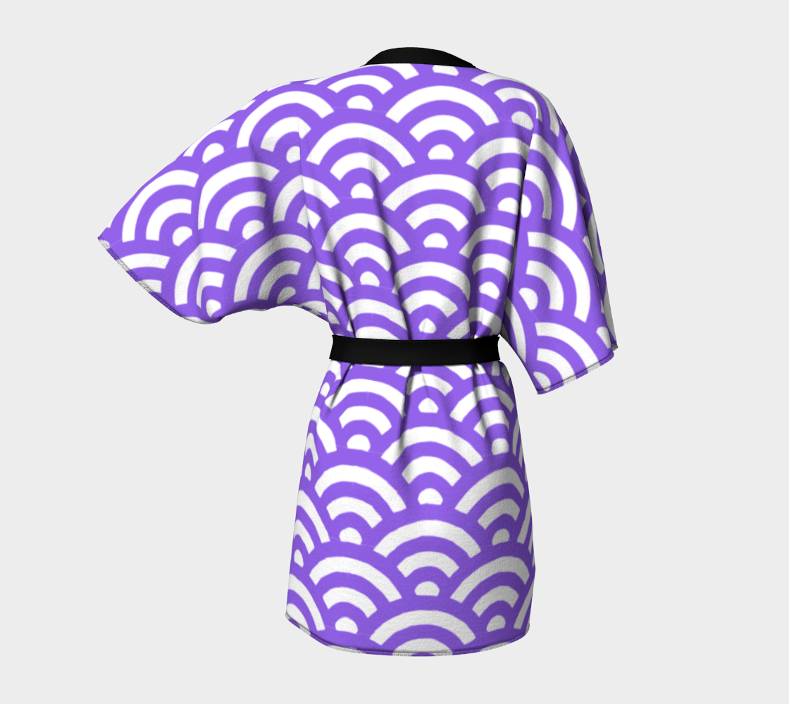 purple waves Kimono