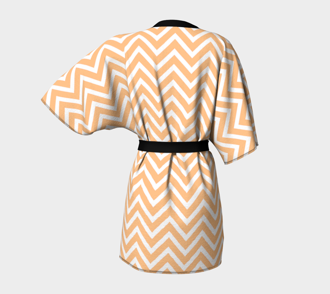 orange chevron Kimono