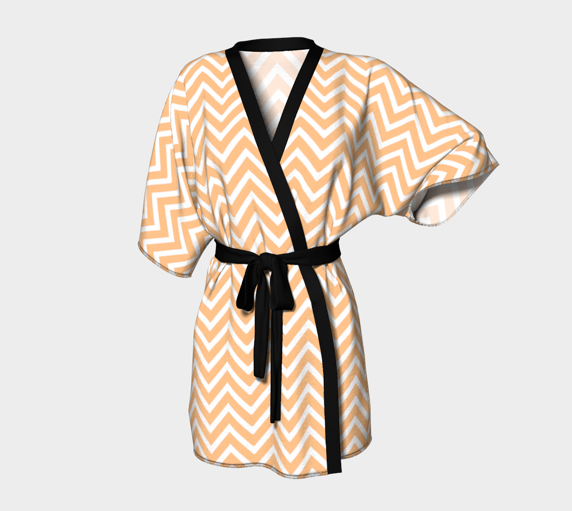 orange chevron Kimono