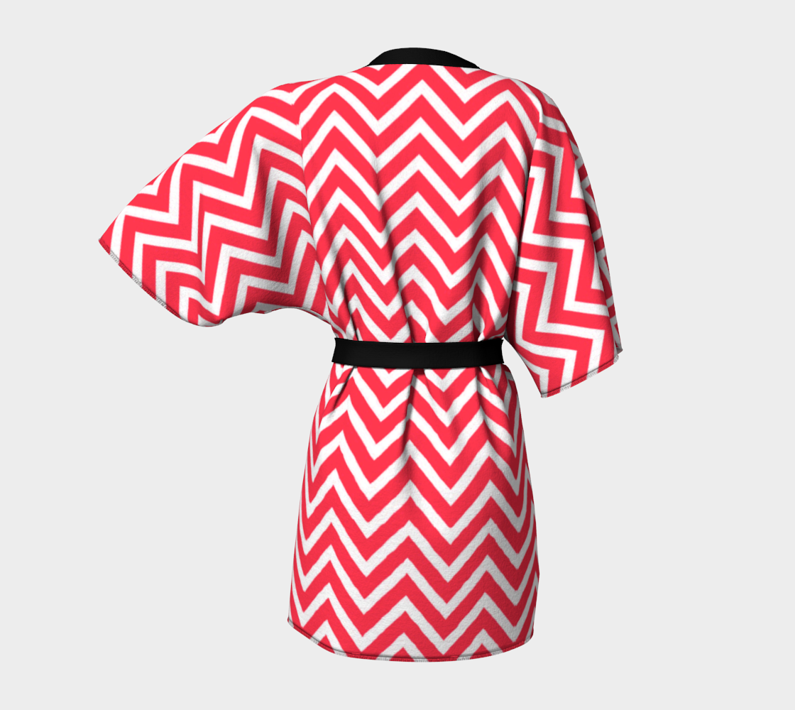 red chevron Kimono