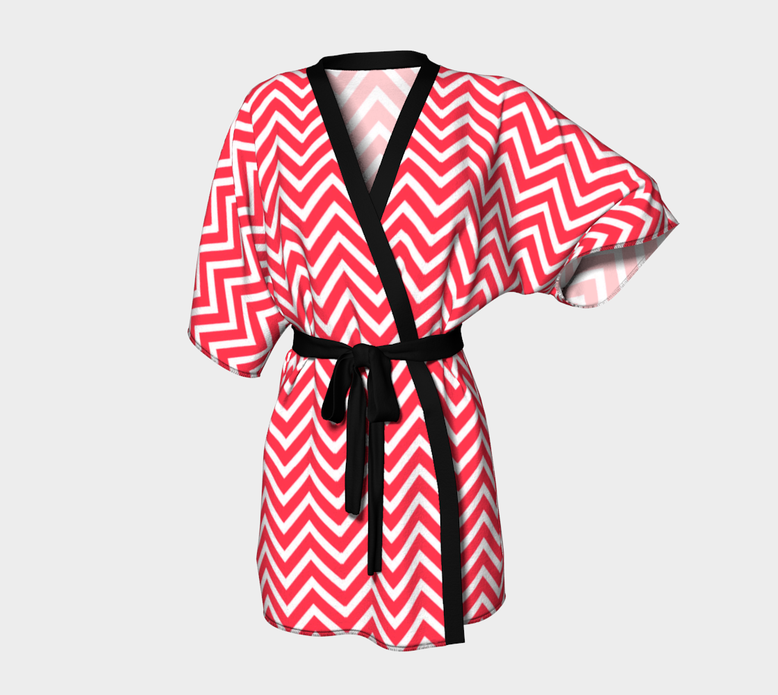 red chevron Kimono