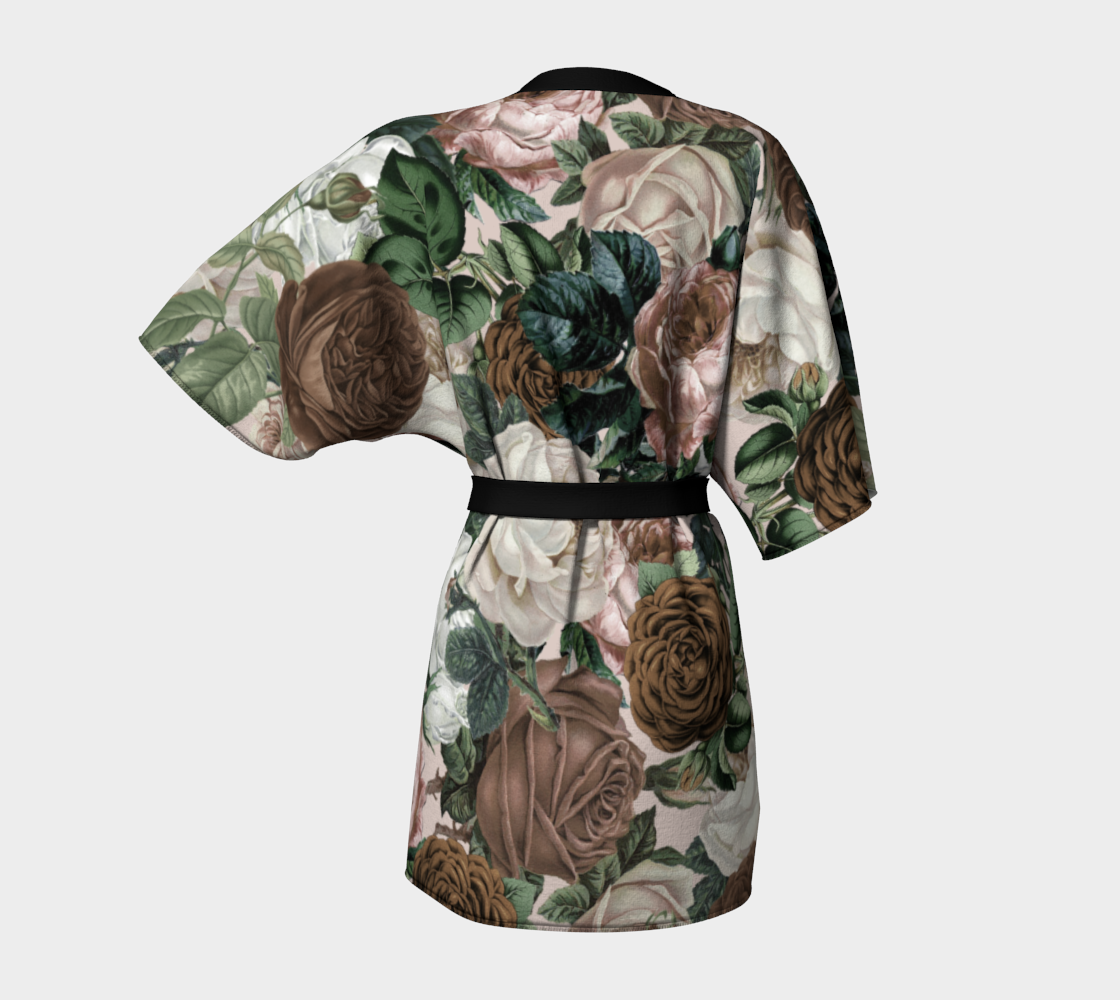 rose bushes brown Kimono