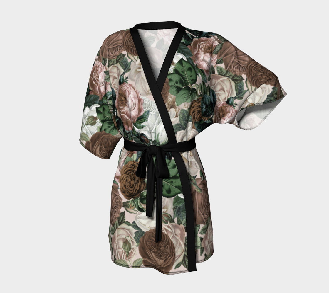 rose bushes brown Kimono