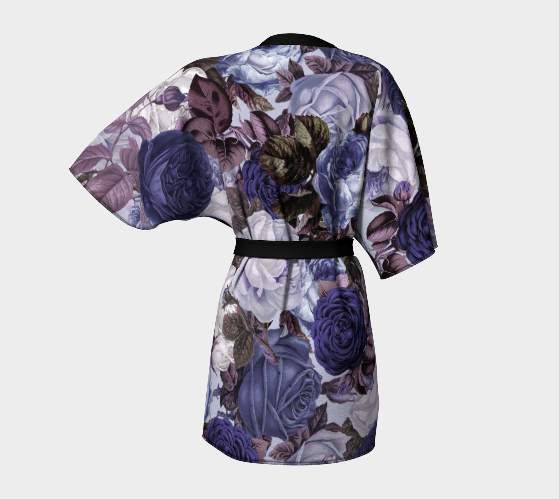 rose bushes blue Kimono